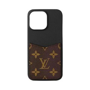 Чехлы и держатели для телефонов Louis Vuitton Bumper Pallas Iphone 15 Pro Max «Коричневый монограмма канвас/Чёрный»