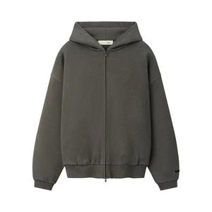 Молнии Fear of God Essentials Embossed 90s Relaxed Zip-Up Hoodie 'Warm Heather'