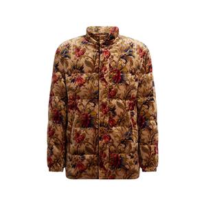 Бархатный пиджак с цветочным принтом