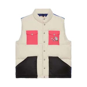 Верхняя одежда Gucci x The North Face Пуховый жилет 'Белый/Темно-розовый/Черный/Синий'