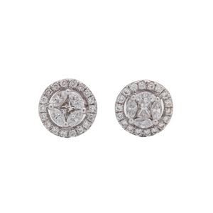 Серьги с бриллиантами LITZ 18K белое золото C-DE0019