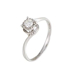 LITZ 18K Белое золото Кольцо с бриллиантом DR2996
