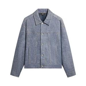 Куртки Kith Leather Denim Dario Trucker Jacket 'Mid Indigo'