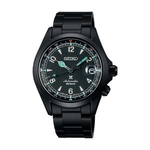 Механические часы Seiko Prospex Alpinist The Black Series «Night Vision» лимитированная серия, чёрный стальной браслет SPB337J1