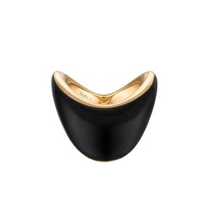 Кольцо Zaha из желтого золота с ониксом