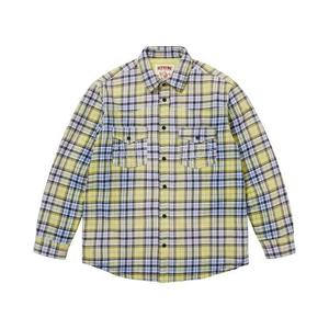 Фланелевые рубашки Supreme x True Religion Стеганая фланелевая рубашка в клетку 'Желтая'