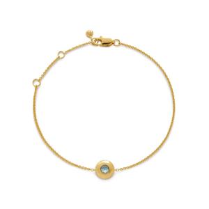 Позолоченный браслет March Birthstone