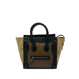 2012 Мини-сумка-тоут Luggage из трехцветной телячьей кожи и замши