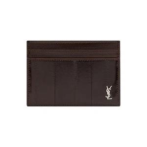 Картхолдеры Saint Laurent Logo Card Case 'Скотч браун'