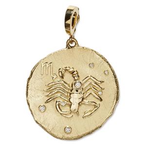 Колье Of The Stars Scorpio из желтого золота с подвеской