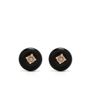 Серьги-гвоздики Orbit Medium из розового золота с бриллиантами