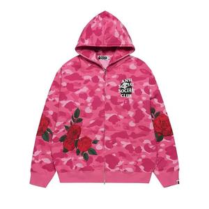 Молнии BAPE x Anti Social Social Club Full Zip Hoodie «Розовый»