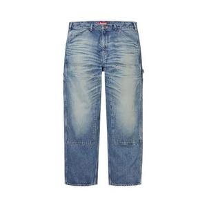 Джинсы Supreme Worn Double Knee Denim Painter Jean 'Washed Indigo'