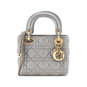 Маленькая сумка-сэтчел Lady Dior Chain Bag Cannage Quilt Lambskin