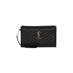 Клатчи Saint Laurent Monogram Strap Clutch Bag «Черный»