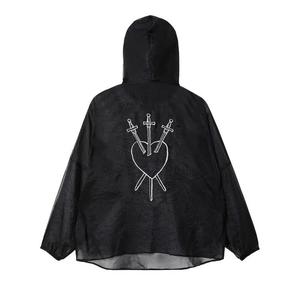 Анораки GOAT Sheer Three of Swords Tarot Anorak Черный/Серебряный