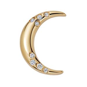 Подвеска crescent moon из желтого золота с бриллиантами