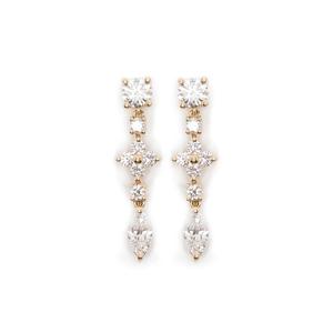 Серьги-подвески Vivi из желтого золота с бриллиантами