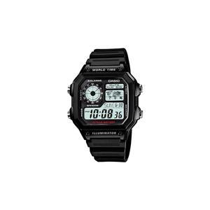 Мужские цифровые часы AE-1200WH-1AV черный ремешок из смолы спортивные часы
