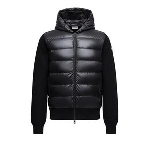 Топы Moncler Padded Wool Zip-Up Hoodie 'Black'