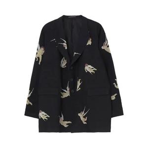 Верхняя одежда Yohji Yamamoto Angel Pattern Double Front Jacket 'Black'