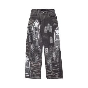 Джинсы Who Decides War Motif Patched Denim 'Vintage Grey'