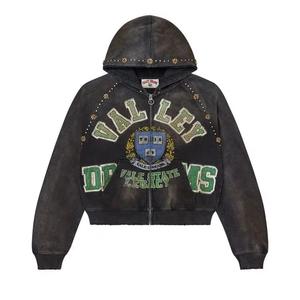 Толстовки на молнии Vale Forever Gem Zip Up Hoodie 'Black'