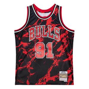 Топ Chicago Bulls 1997 Dennis Rodman Team Marble Swingman из коллаборации с NBA