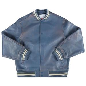 Варсити-куртки Supreme Painted Leather Varsity Jacket 'Blue'