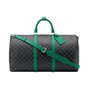 Сумки-дафлы Louis Vuitton Keepall Bandoulière 'Black Damier Graphite Canvas/Green'