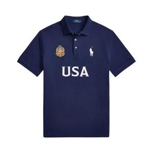 Поло Polo Ralph Lauren USA Short-Sleeve Mesh Polo «Newport Navy»