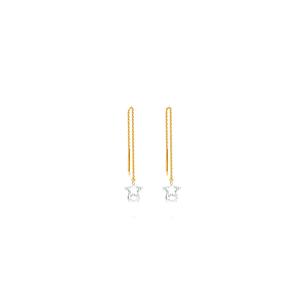 Золотые серьги-капли со звездой из коллекции 5G Gold 375/9K S17