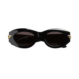 Bottega Veneta Mitre Oval Солнцезащитные очки 'Черный/Серый'