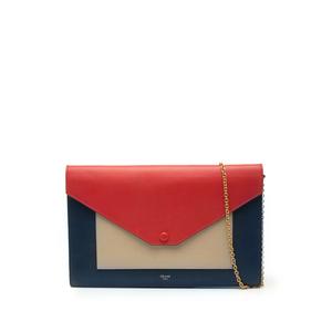 Большая сумка через плечо Tricolor Leather Pocket Envelope Flap on Chain (2015 год)