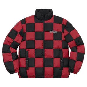 Пуховики Supreme Checkerboard Puffy Jacket 'Dark Red'