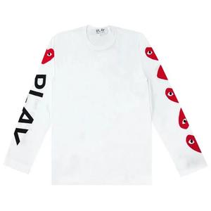 Футболки Comme des Garçons PLAY Heart Print T-Shirt 'Белый'