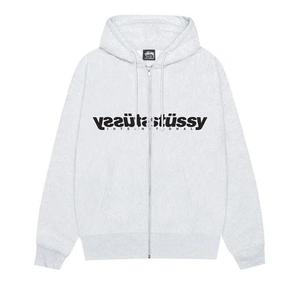 Топы Stussy Зеркальная молния Толстовка 'Пепельный вереск'
