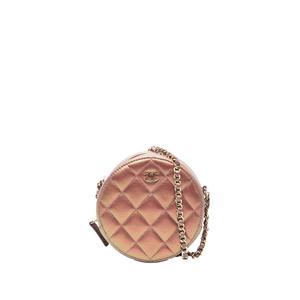 Сумка через плечо CC Quilted Lambskin Round Clutch with Chain (2020 год)