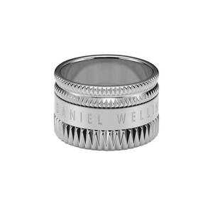 Кольцо Elevation Silver - Унисекс-кольцо - Парные кольца - Кольцо из нержавеющей стали с эмалью для женщин и мужчин - DW Official