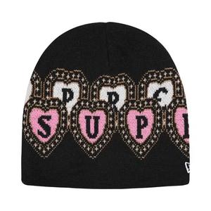 Шапки Supreme New Era Hearts Beanie 'Черный'