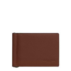 Тонкий кошелек-зажим для денег в виде бифолда, цвет Saddle CH090