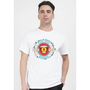 Белая хлопковая футболка с принтом Work Hard, короткий рукав, обычная посадка