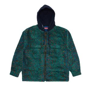 Толстовки на молнии Supreme Fleece Zip Hooded Shirt 'Бирюзовый леопард'