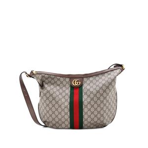 Большая сумка-хобо Ophidia Half Moon GG Coated Canvas