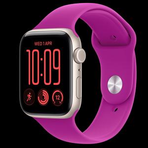 Apple Watch SE 3 44 мм, GPS + Cellular, алюминий, Starlight, ремешок Magenta Sport Band