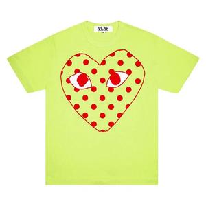Футболки Comme des Garçons PLAY Pastelle Polka Dot Logo T-Shirt «Green»