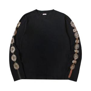 Футболки с длинным рукавом Kapital Jersey Long-Sleeve T (Concho Belt Sleeve) 'Black'