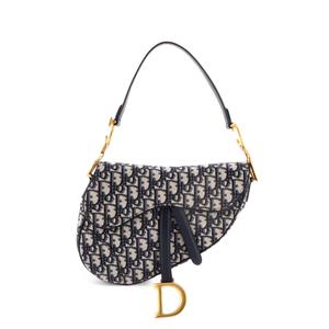 Сумка на плечо Saddle Handbag Oblique из канваса среднего размера