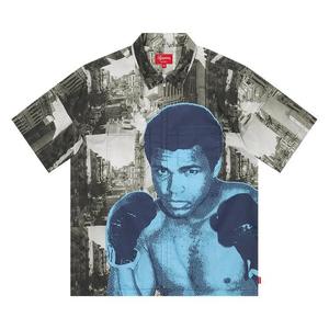 Рубашки на пуговицах Supreme Muhammad Ali Рубашка с коротким рукавом на молнии 'Черный'