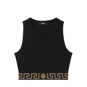 Укороченный топ с узором Greca